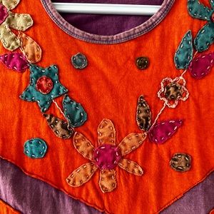 nepal flower power tshirt